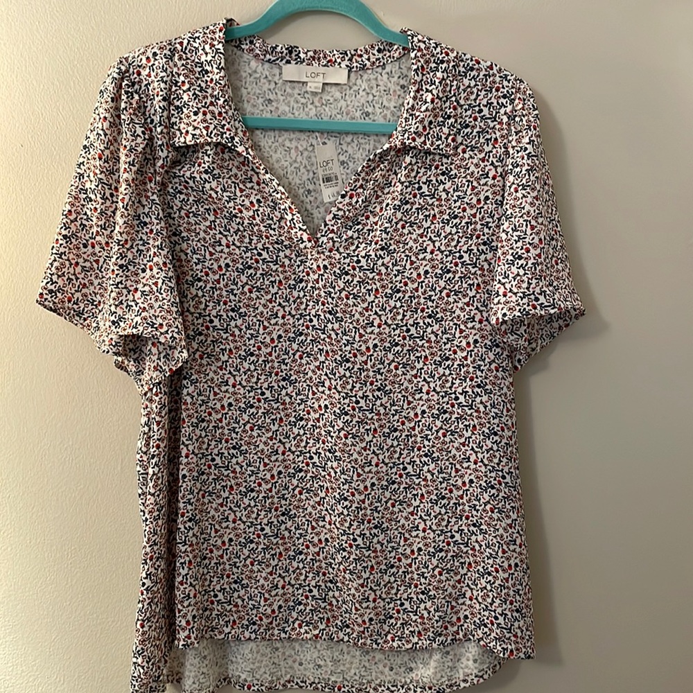 LOFT floral print top.
